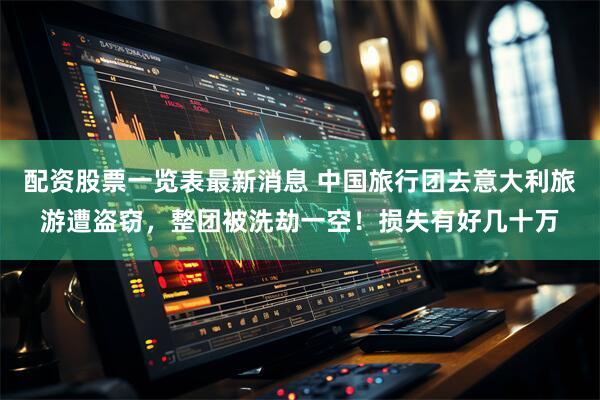 配资股票一览表最新消息 中国旅行团去意大利旅游遭盗窃，整团被洗劫一空！损失有好几十万